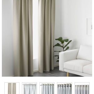 57x98 long 2 panel blackout curtains VILBORG